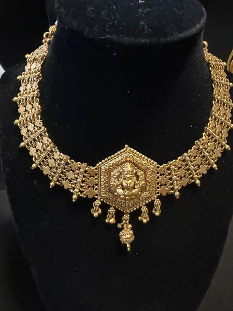 Antique Necklace With Jumkis | Indian Jewelry In USA | Traditional Temple Jewelry