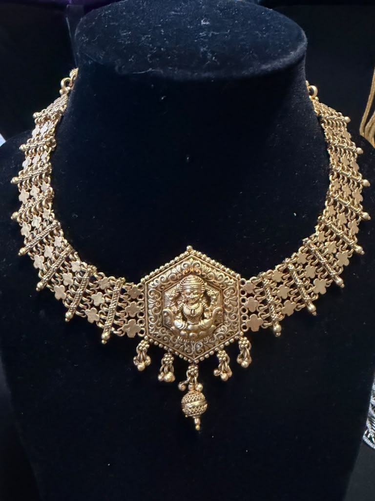 Antique Necklace With Jumkis | Indian Jewelry In USA | Traditional Temple Jewelry