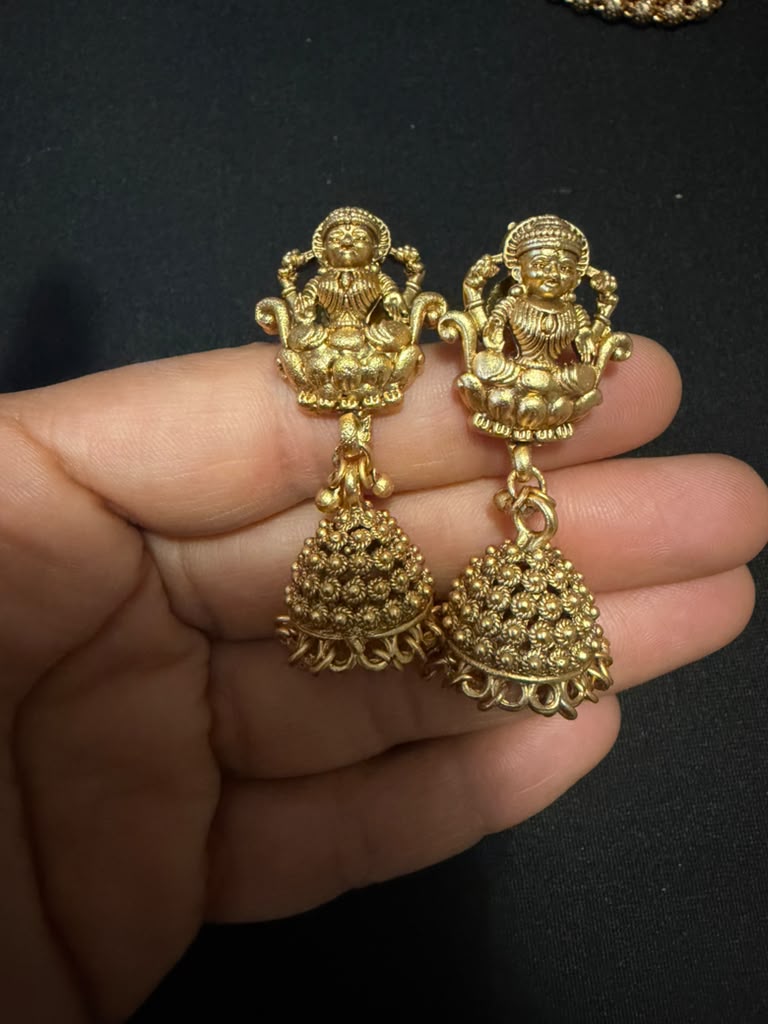 Antique Necklace With Jumkis | Indian Jewelry In USA | Traditional Temple Jewelry