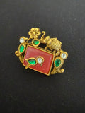 Designer Kundan Finger Ring | Antque Adjustable Ring