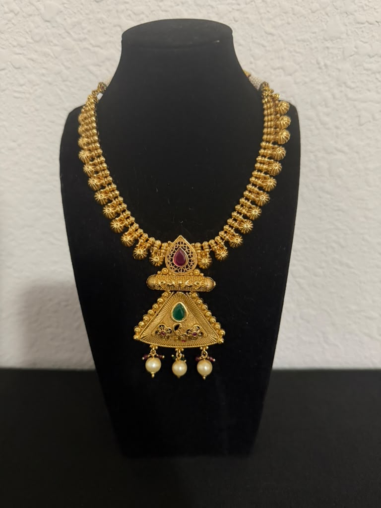 Antique Necklace With Jumkis | Indian Traditional Jewelry