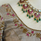 Silver Tissue Embroidery Blouse | Saree Blouses in USA
