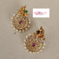 Antique CZ Peacock Ear Studs | Indian Earrings In USA