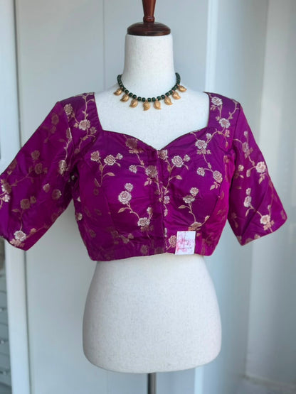 Banaras Brocade Blouse | Saree blouses in USA | Boutique blouses