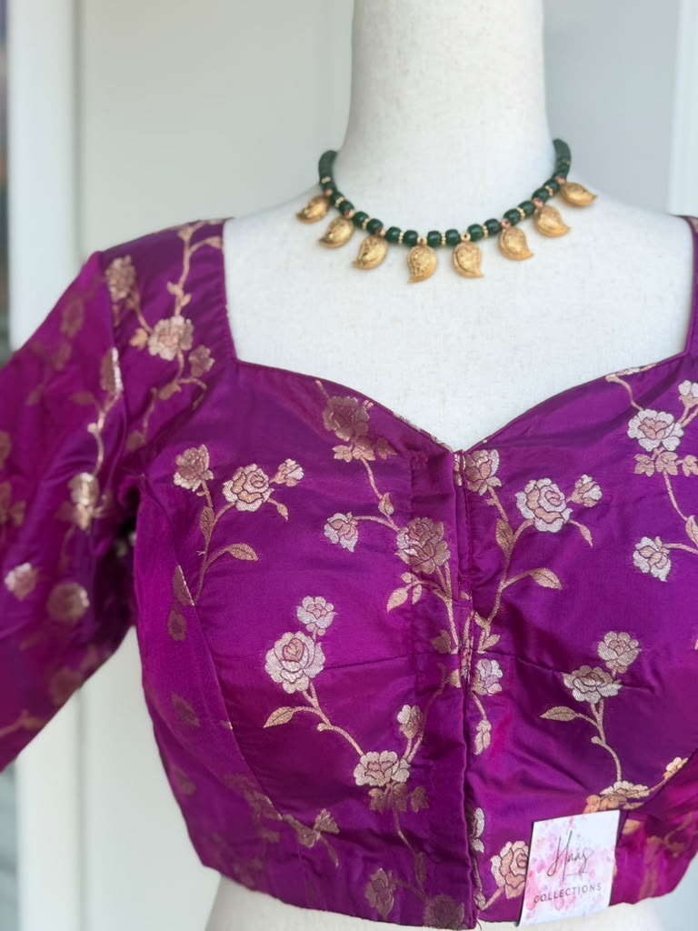 Banaras Brocade Blouse | Saree blouses in USA | Boutique blouses