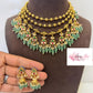 Antique Green Beads Multi-Layer Kundan Necklace Set | Indian Jewelry In nUSA
