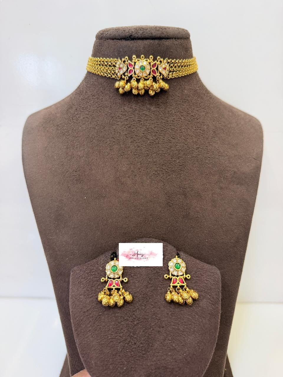 Antique Kundan Choker Set | Indian Tradtional Jewelry