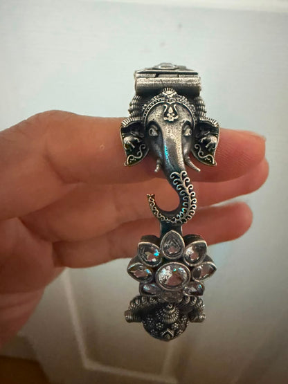 Oxidized Ganesh Openable Kada | Latest Indian Jewelry In USA