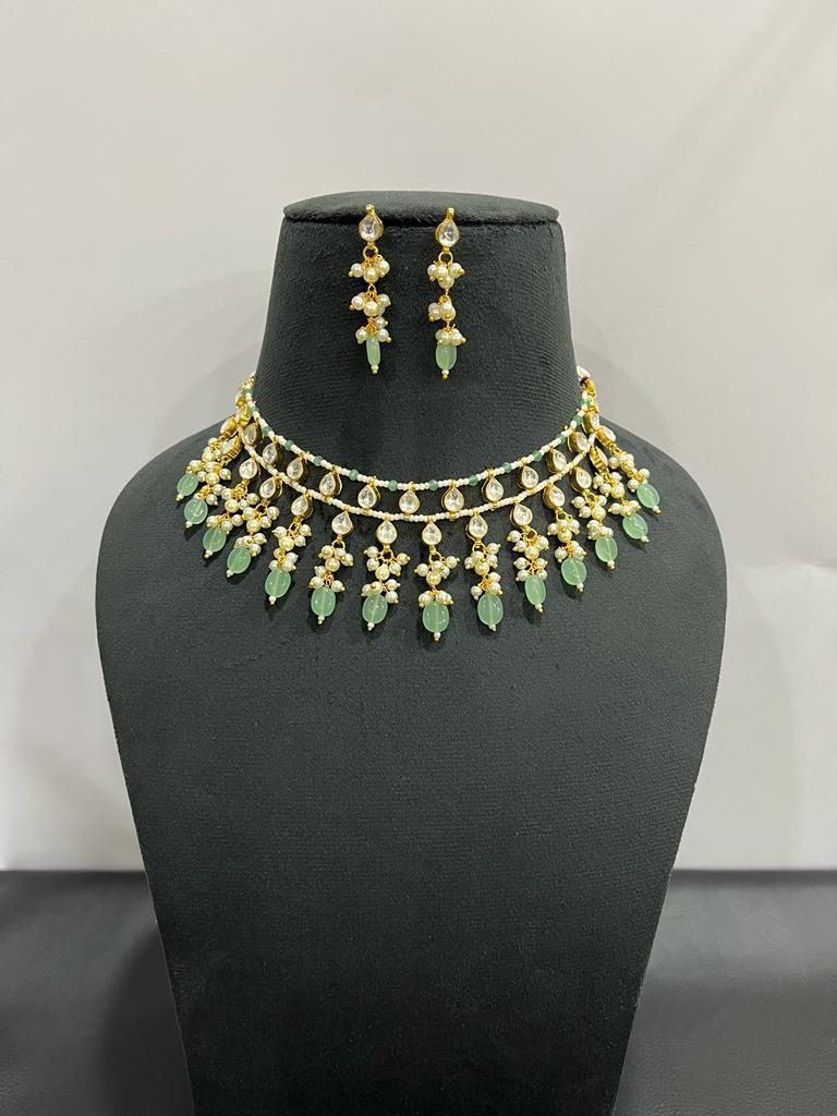 Pearl Kundan Choker Set | Indian Jewelry In USA