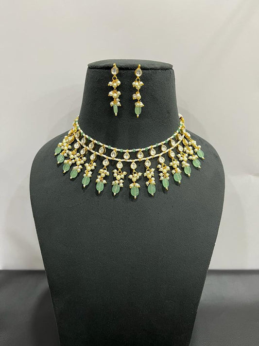 Pearl Kundan Choker Set | Indian Jewelry In USA