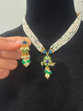 Jadau Kundan Pendant Pearl Necklace Set | Traditional Jewelry In USA