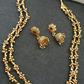 Antique Gold Beads Mala Necklace With Jumkis | Indian Traditonal Jewelry In USA