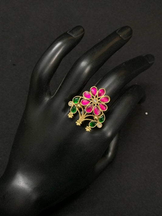 Jadau Kundan Finger Ring |  Traditional Finger Ring | Gift Idea