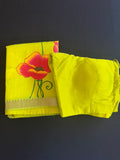 Hand Painted Mangalagiri Handloom Saree | Light Weight Saree