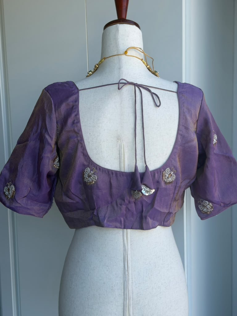 Tissue Embroidery Blouse | Saree Blouses in USA