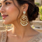 Moissanite Chandbali Earrings | Indian Jewelry In USA | bridal earrings| premium quality earrings