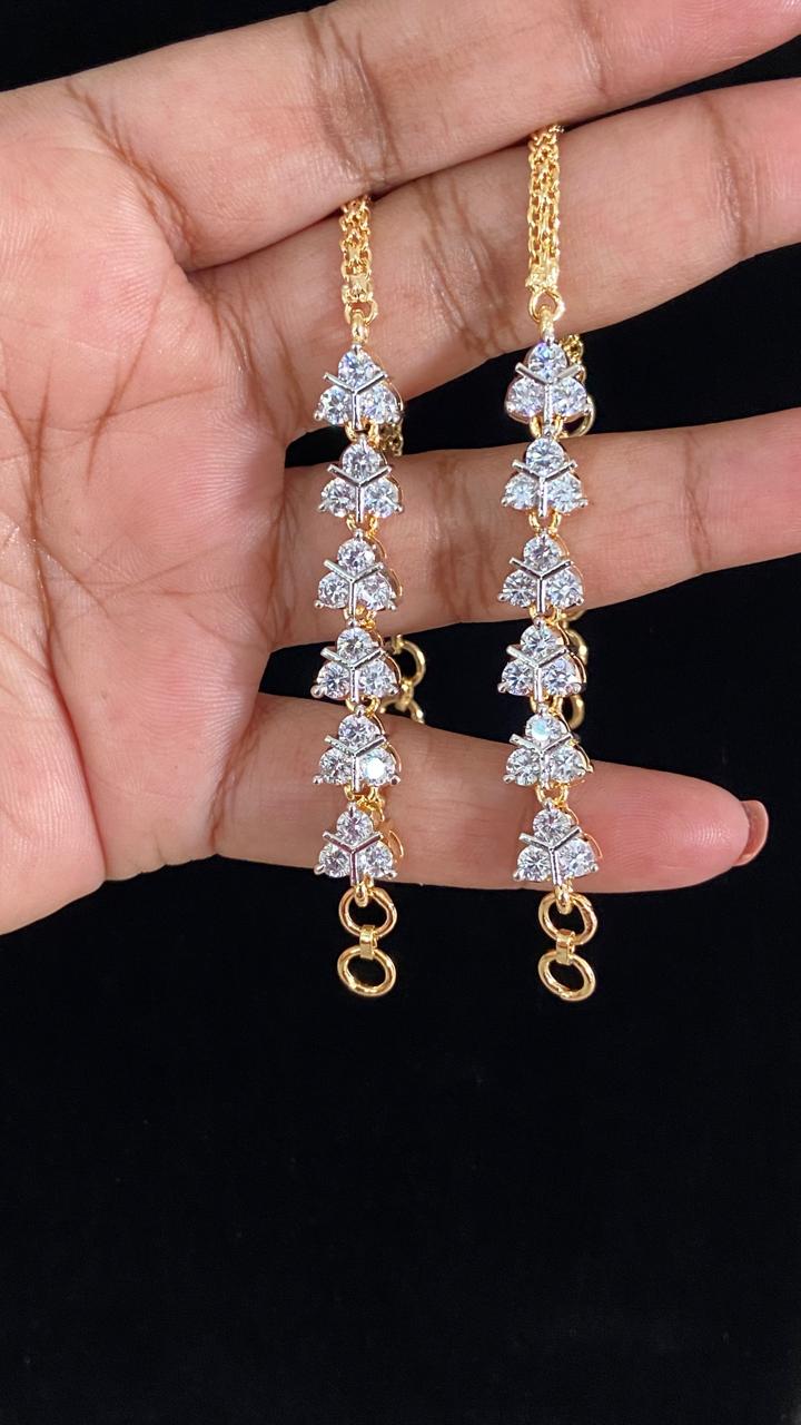 AD Matilu |  Indian Ear Chains | Indian Traditional Jewelry In USA