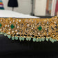 Ad Polki Emerald Vaddanam | Bridal Hip Belt | Indian Jewelry In USA | Bridal Jewelry