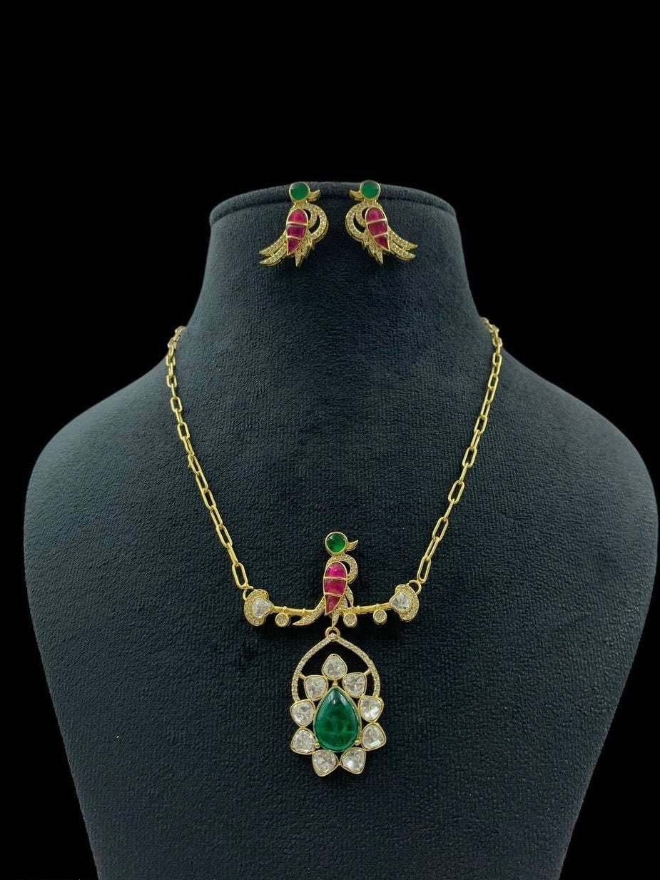 Polki kundan Bird Necklace | Exclusive Necklace