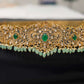 Ad Polki Emerald Vaddanam | Bridal Hip Belt | Indian Jewelry In USA | Bridal Jewelry