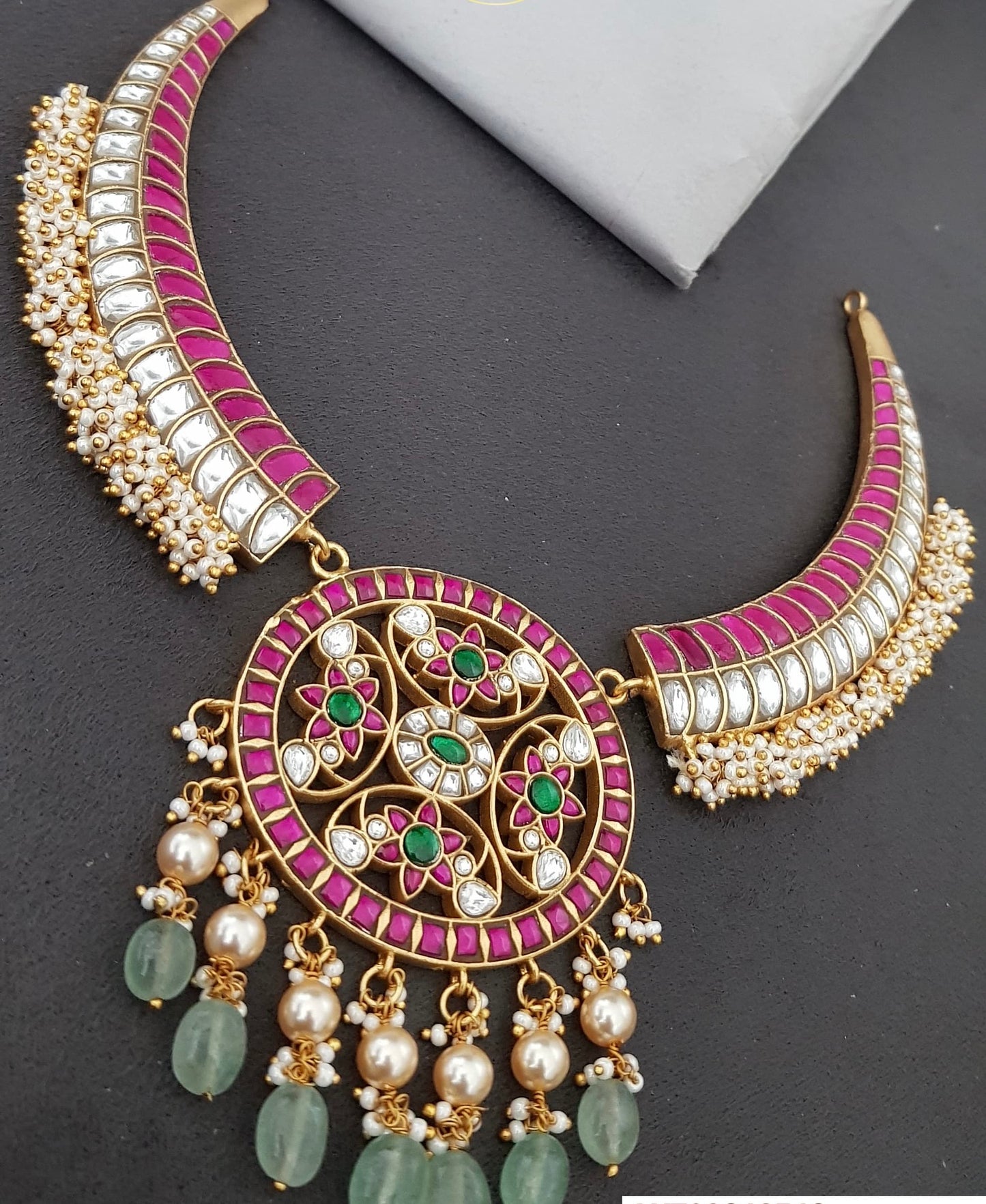 Jadau Kundan Kante Necklace  | Indian traditional jewelry