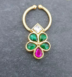 Jadau Kundan Septum Ring| Indian Nose Ring