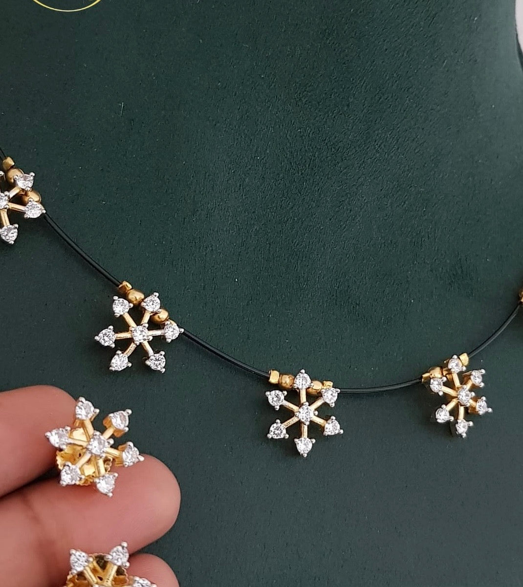 AD  Pendants Invisible Necklace | Simple Necklace With Earrings