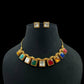 Navratan Antique Necklace With Studs | Indian Jewelry | Gift Idea