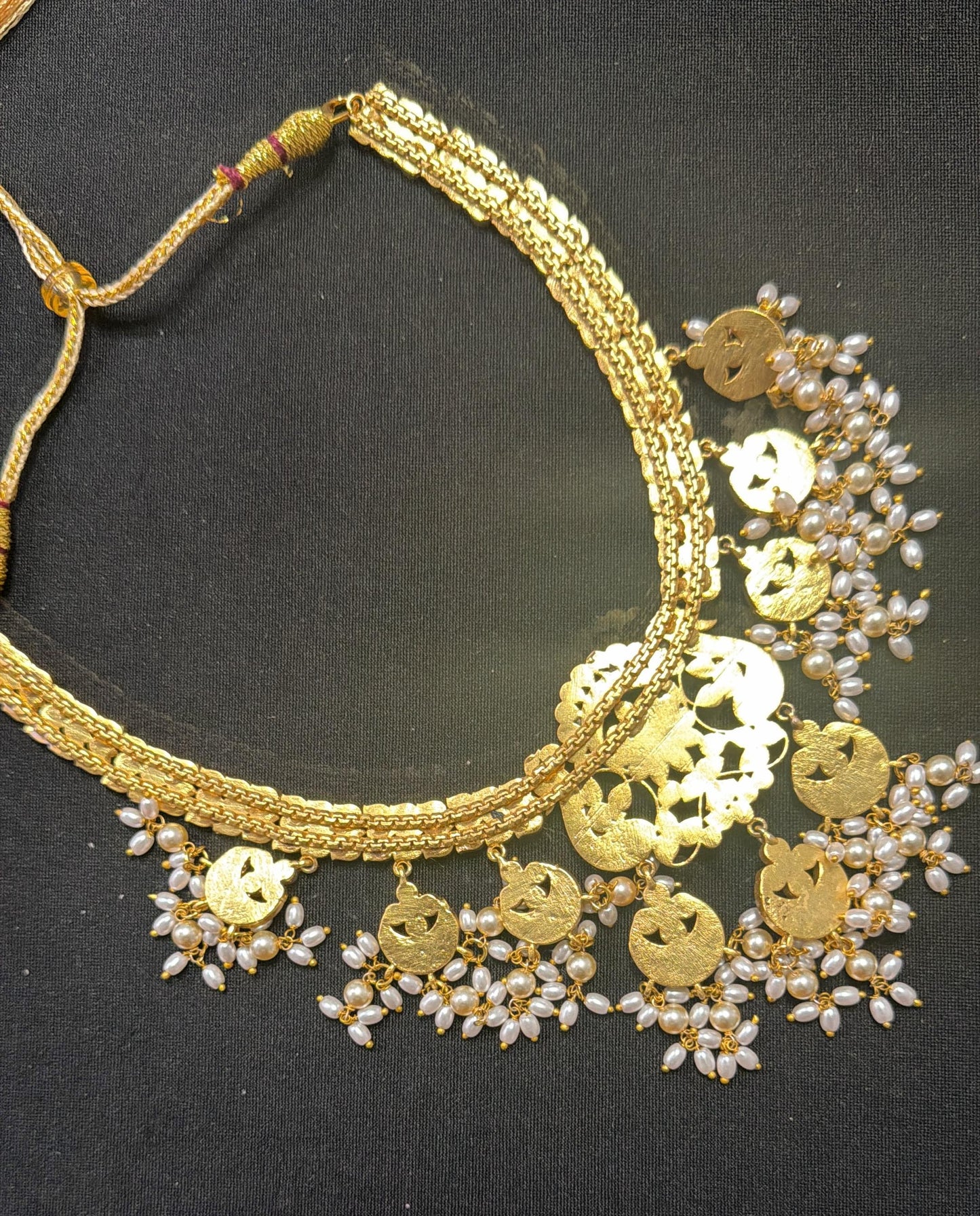 Jadau Kundan Pearl Hanging Necklace | Indian Traditional Jewelry