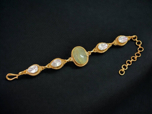 Moissanite Kundan Bracelet | Indian Jewelry InUSA | Gift Idea