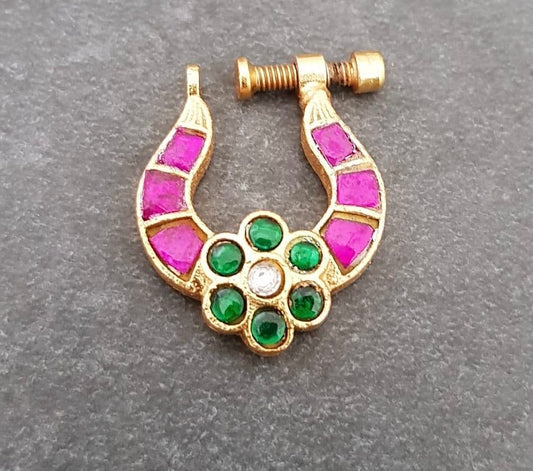 Antique Jadau Kundan Nath |  Indian Nose Ring