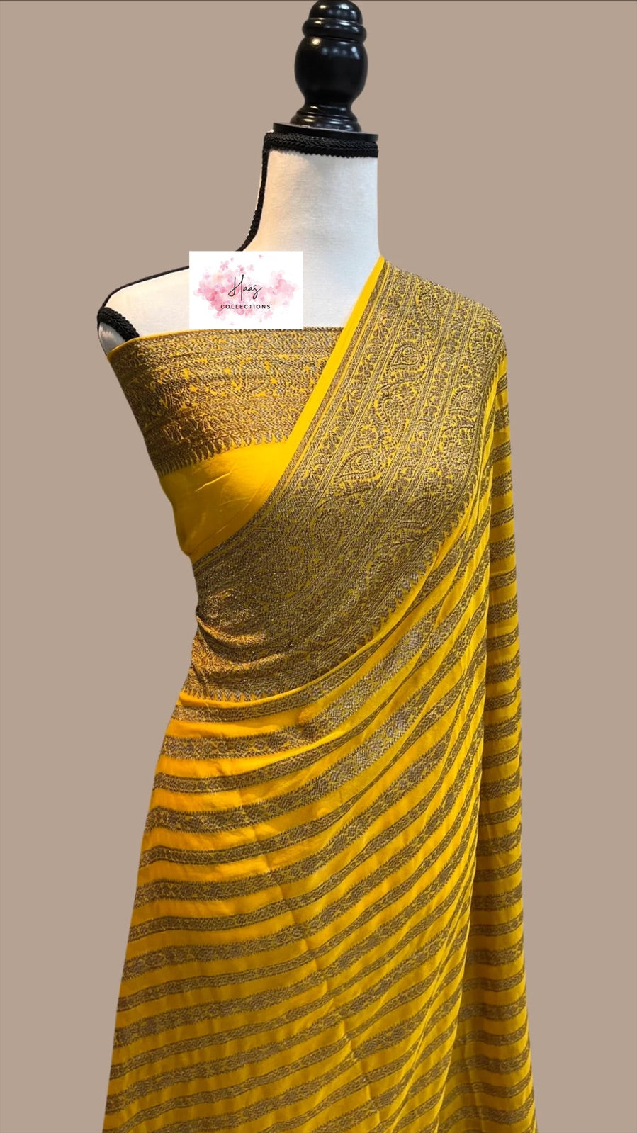 Pure georgette banarasi saree