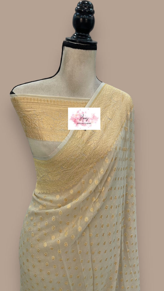 Khaddi Georgette banaras saree