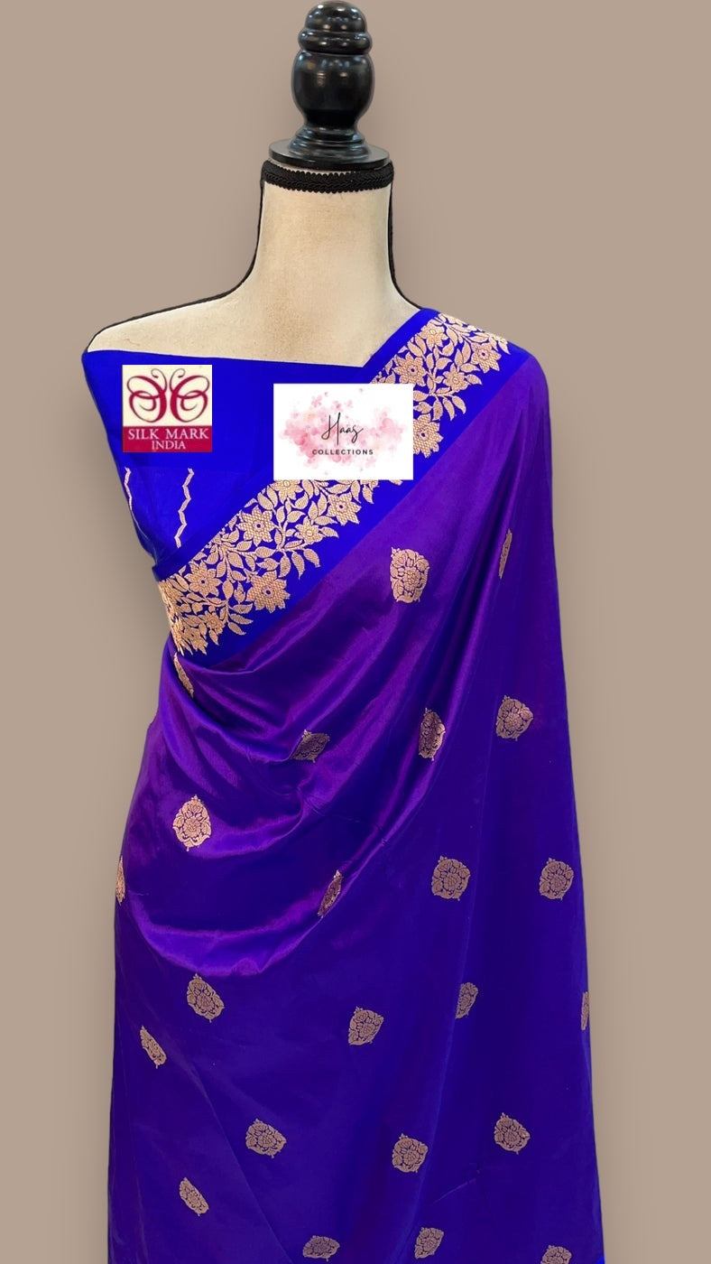 Pure Katan Silk Saree/ Silk mark certified saree