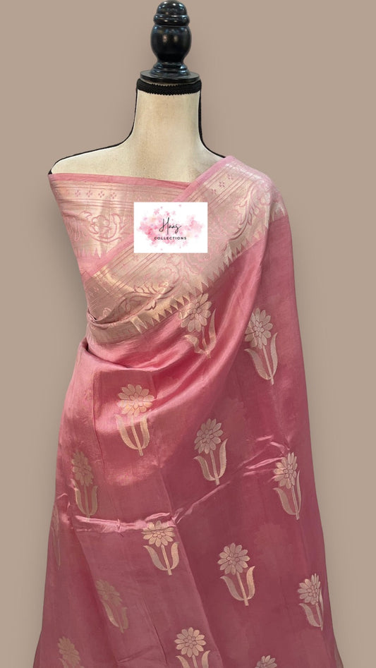 Pure Raw Mango Saree With Blouse