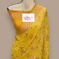 Pure Chiffon Saree| Haldi yellow saree