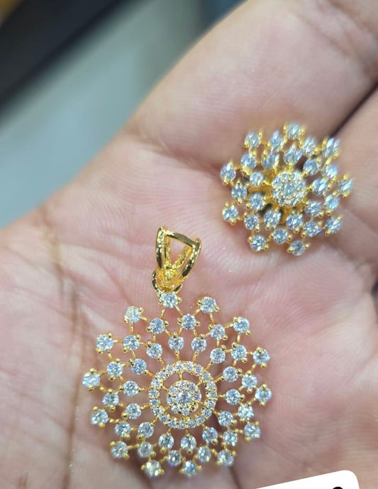 Beautiful AD  Pendant Set | Latest Indian Jewelry