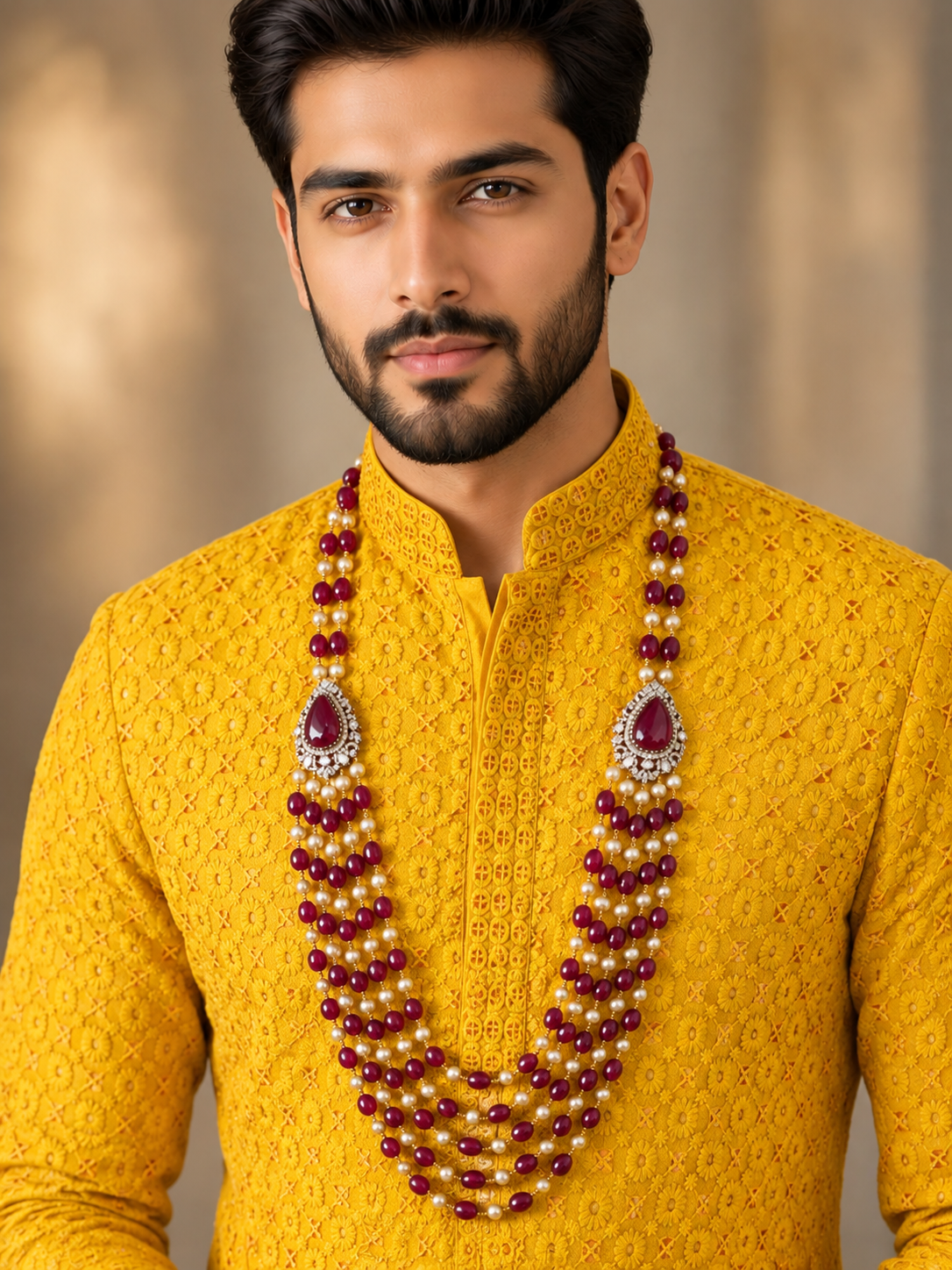 Groom necklace | Long side pendants necklace | Indian jewelry in USA