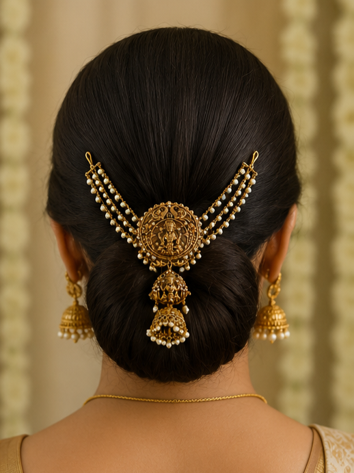 Antique Pearl Hair Accessories | Traditional Indian Jewelry