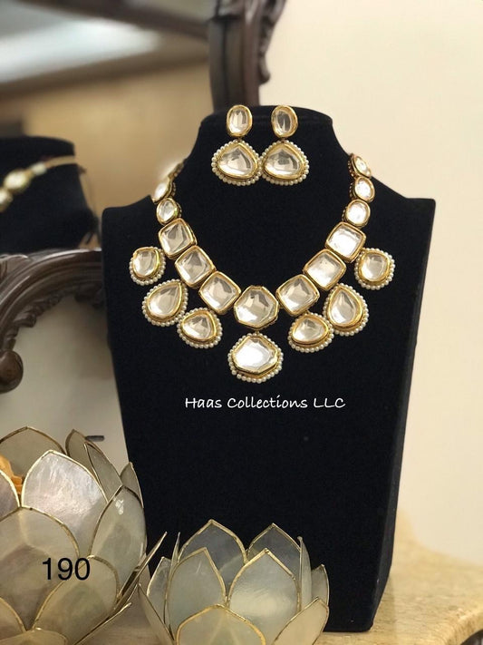 Kundan Necklace with Pearls | Indian Jewelry In USA