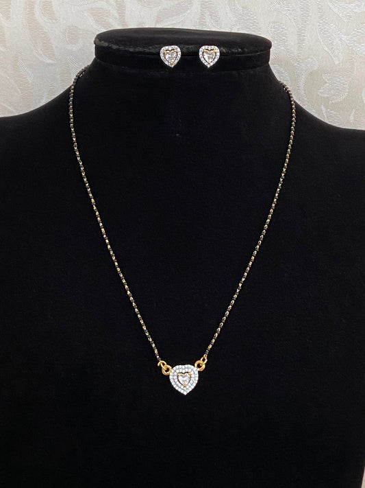 Heart pendant mangalsutra | Ad pendant mangalsutra