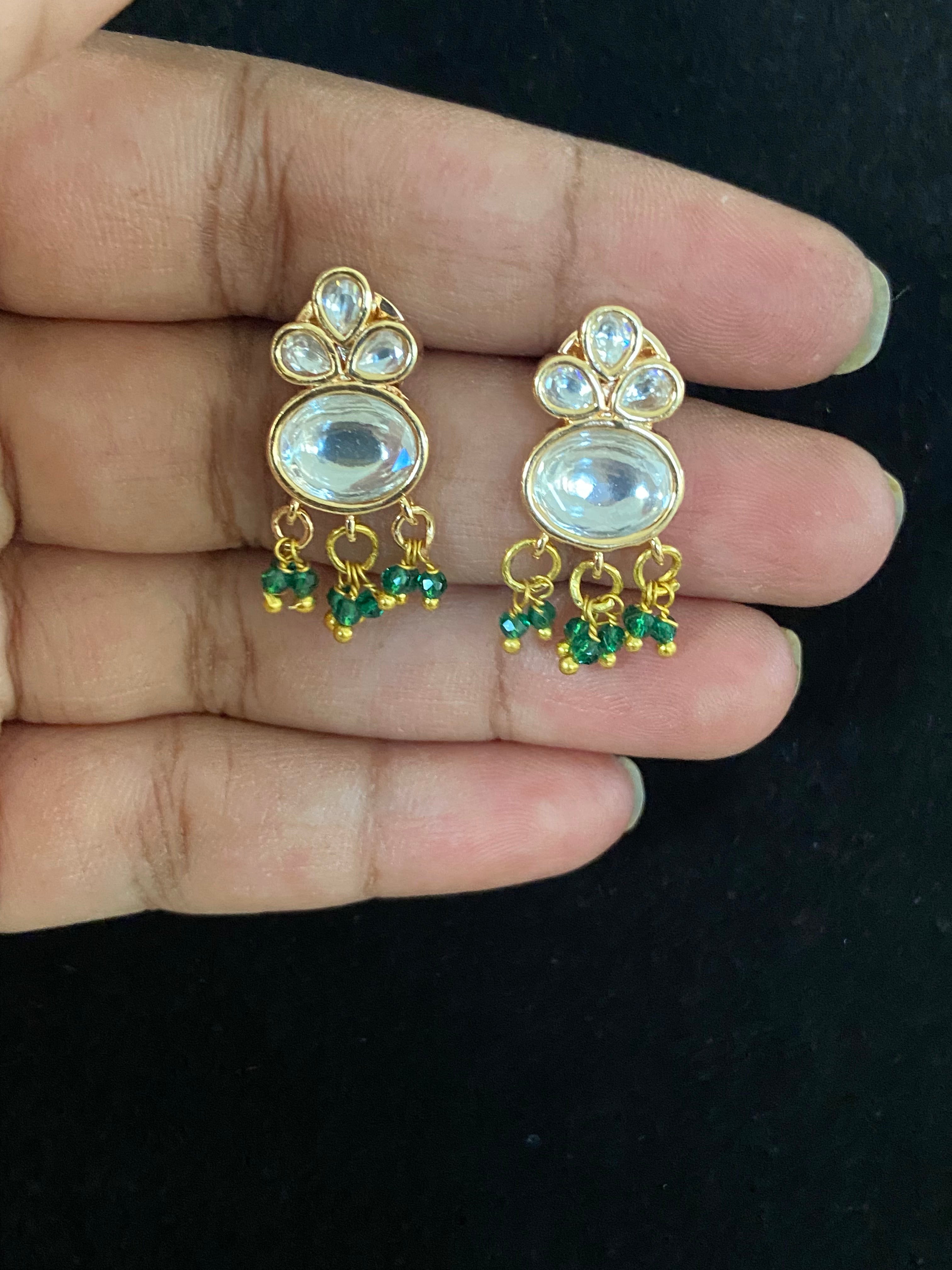 Kundan earrings Small earrings