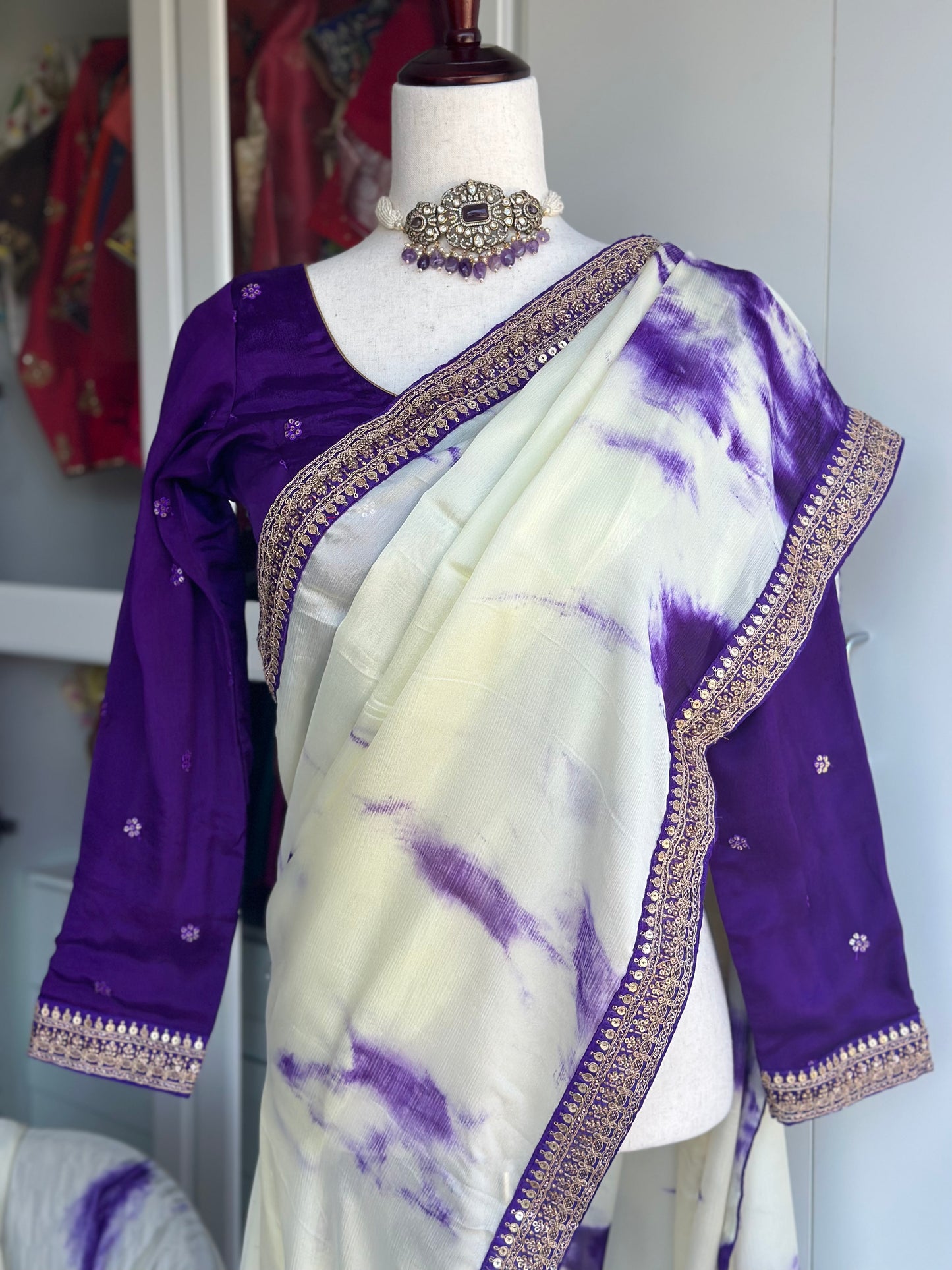 Shibori saree | Party wear saree | designer saree