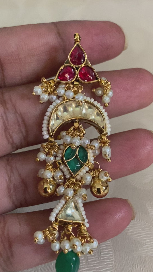 Pachhi Kundan earrings \ Handmade earrings | Indian jewelry in USA