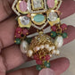 Meenakari carved stone necklace | bridal jewelry