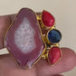 Agate adjustable finger Ring