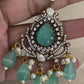 Moissanite Victorian pendant necklace | latest Indian jewelry