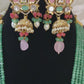 Meenakari carved stone necklace | bridal jewelry