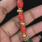 Coral Mala Necklace With Earrings |  Handmade jewelry