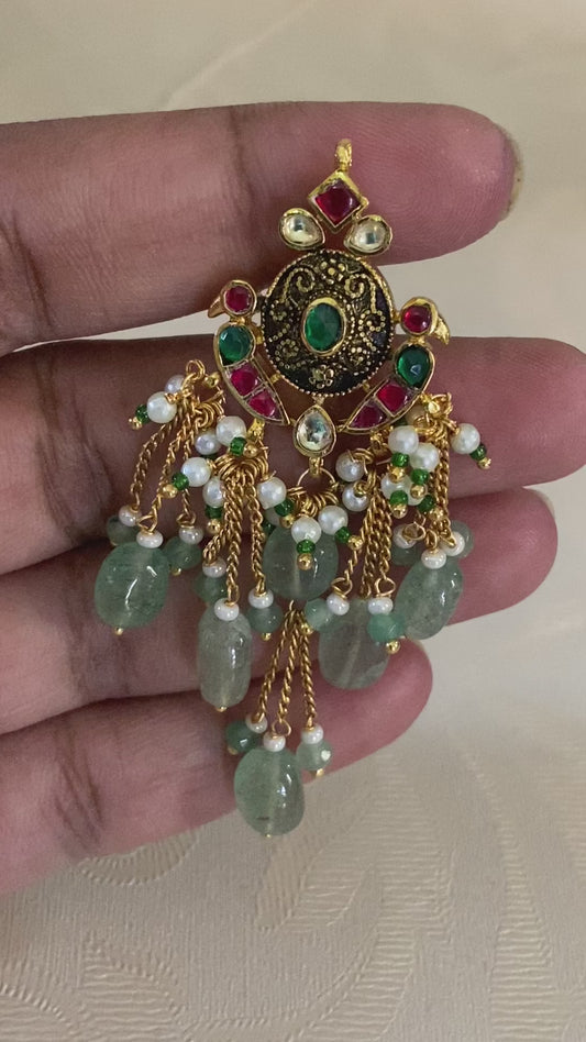 Antique jadau Kundan earrings
